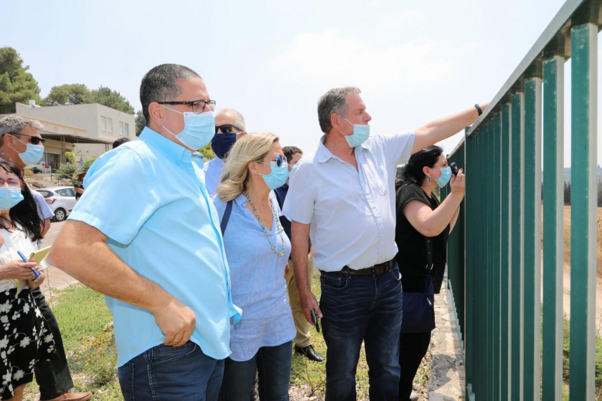 ח"כ מיקי חיימוביץ', ראש המועצה אייל בצר וראש מועצת רמת ישי