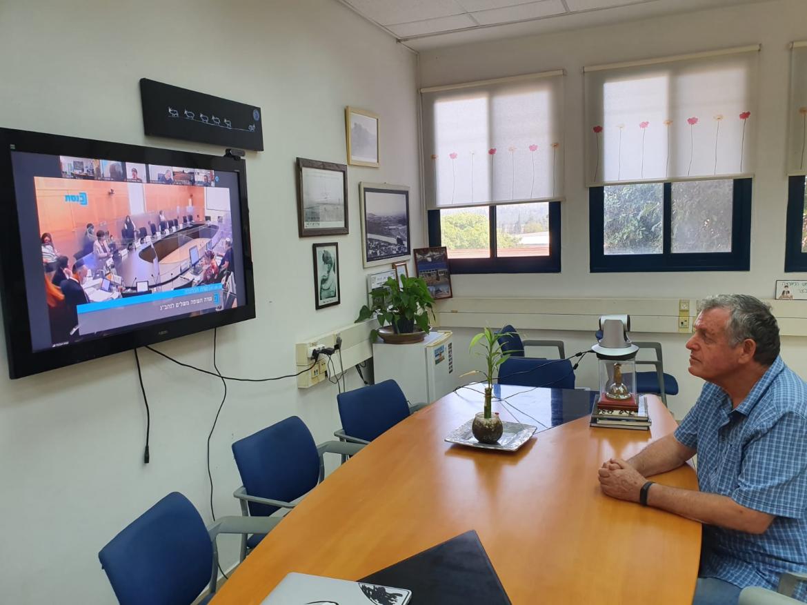 ראש המועצה משתתף באמצעות זום בישיבת ועדת הכלכלה של הכנסת