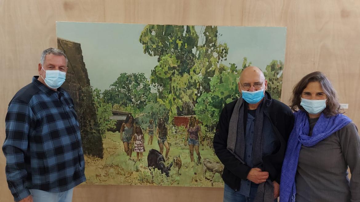 אלי שמיר, רעייתו וראש המועצה בתערוכה פסטורליה