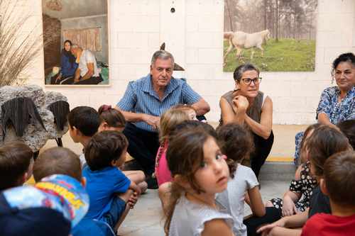 נטע דר, אייל בצר וילדי גן זית בתערוכת אמני העמק