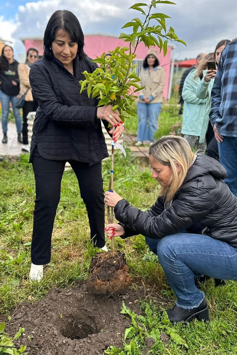 חנוכת החווה החקלאית שלומית נוטעת עץ