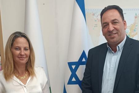 שלומית שיחור רייכמן, ראשת המועצה, במפגש עם מנכל משרד הפנים - רונן פרץ