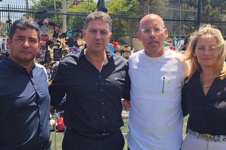 מימין לשמאל: ראשת המועצה, אסף אוברלנדר – ראש מועצת רמת ישי חיים ביבס – ראש עיריית מודיעין-מכבים-רעות ויור מרכז השלטון המקומי