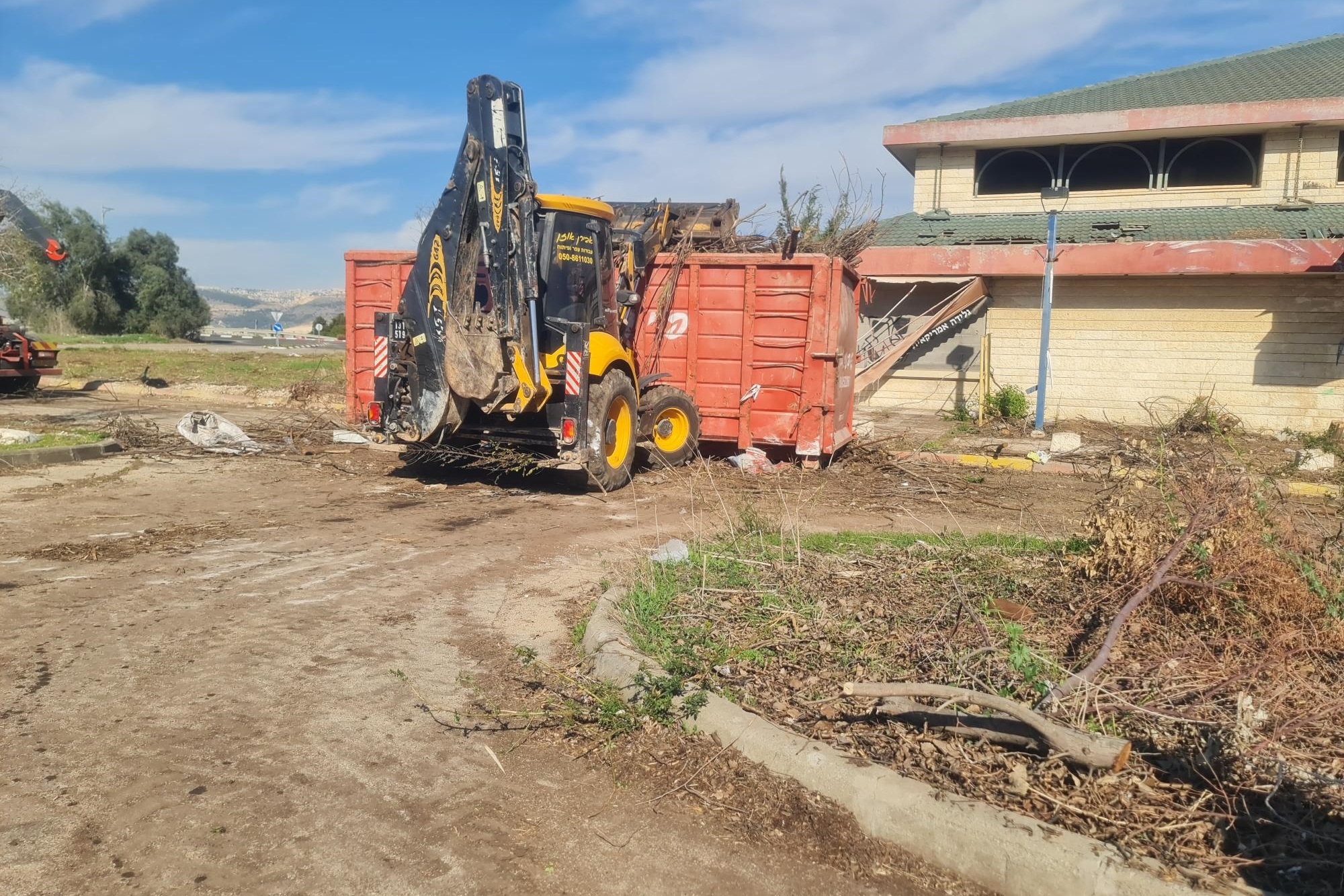 במהלך העבודות הפינוי והניקיון