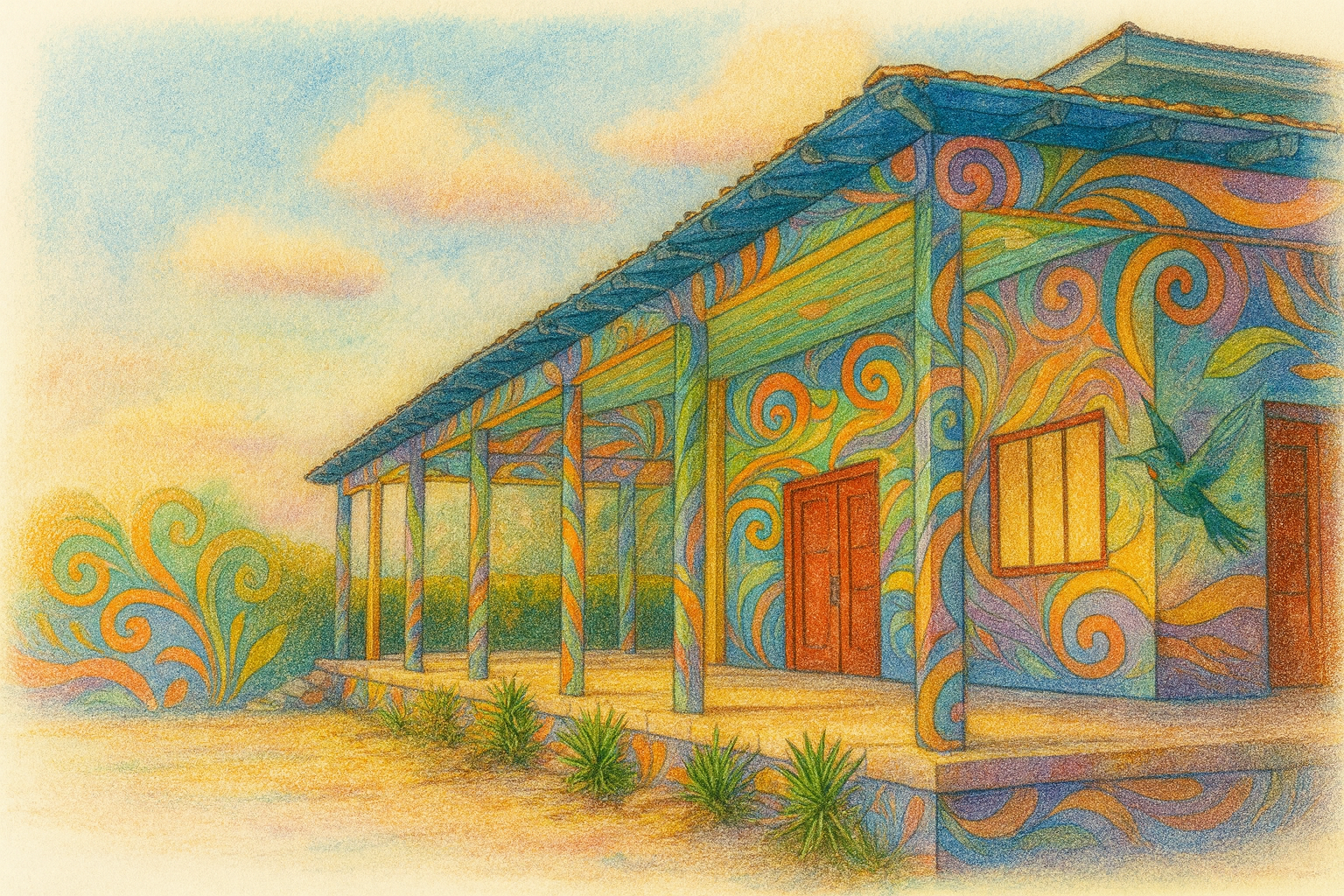 דימוי לבית האמנים והאמניות בקיבוץ מרחביה