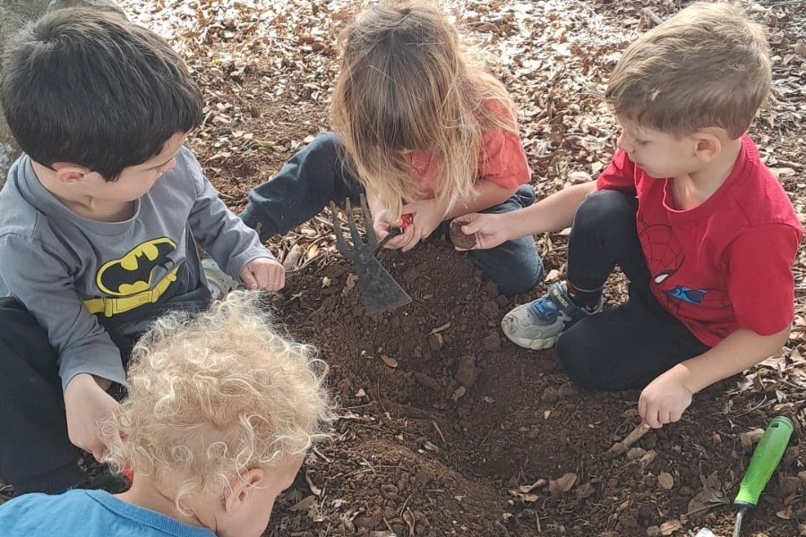 ילדי.ות הגנים זורעים